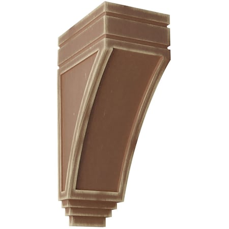 Ekena Millwork 5"W x 7 3/4"D x 14"H Large San Juan Wood Vintage Decor Corbel, Weathered Brown CORWD05X07X14SJBR